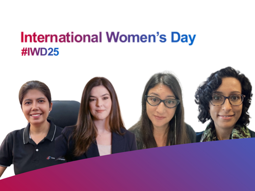 A profile picture of 4 kp female colleagues are representing the International Women's 
