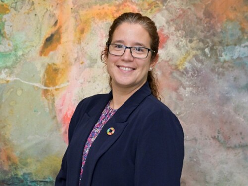The picture showing a profile picture of Aida Cierco, Group Sustainability Director at kp