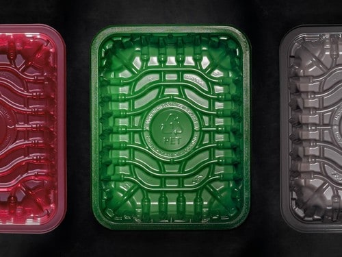 premium black and coloured PET tray