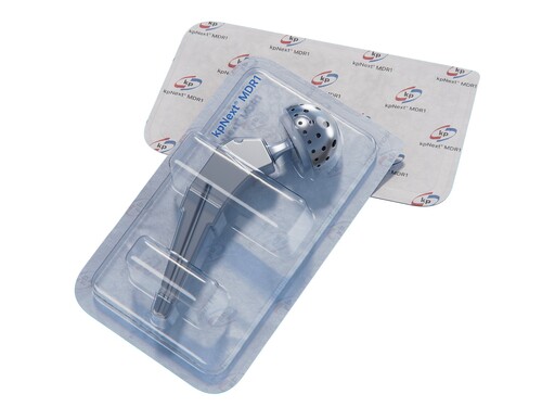 A transparent Medical Device Packaging with a medical device tool inside from kp