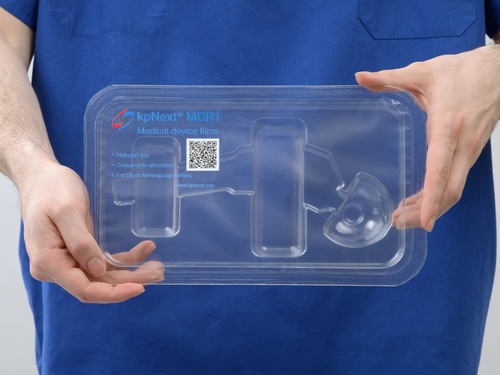 The picture showing a transparent medical device packaging from kp