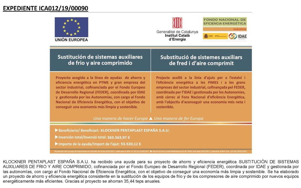 Klockner Pentaplast SAU Publication_Girona_Site_Project