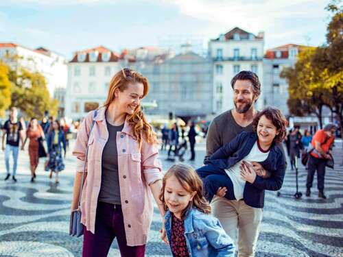 Act Responsibly - a happy family in a city