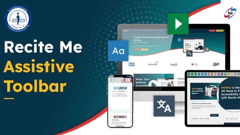 Recite Me assistive toolbar for digital purposes