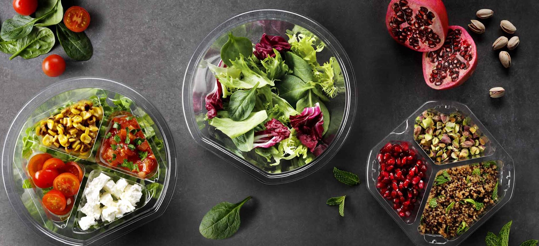plastic tray filled with chips and dips