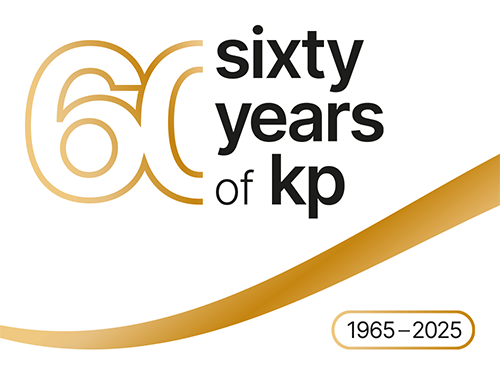 Photo montrant les 60 ans du logo kp en or