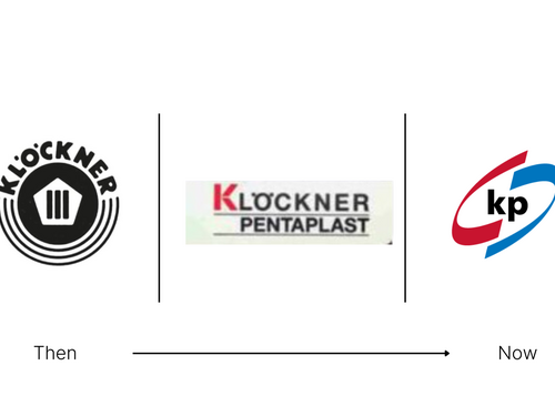 Cette image montre trois logos différents du PK au cours des 60 dernières années.